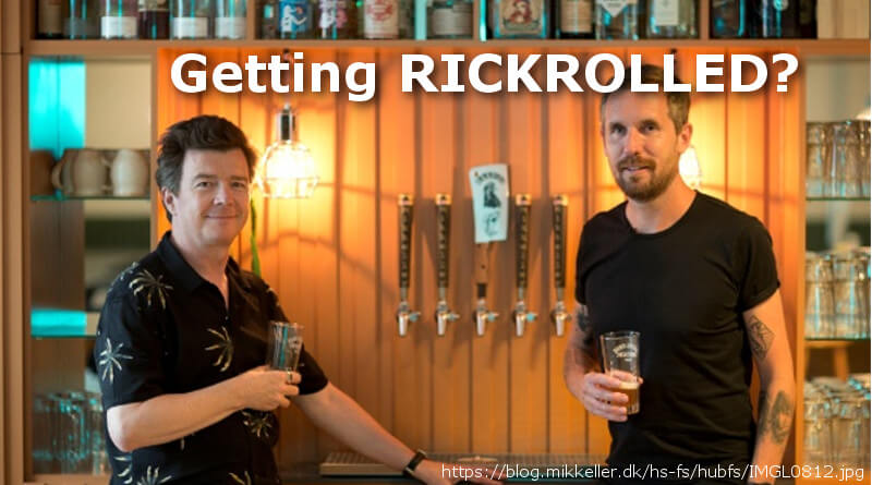 Rick Astley und Mikkel Borg Bjergsø